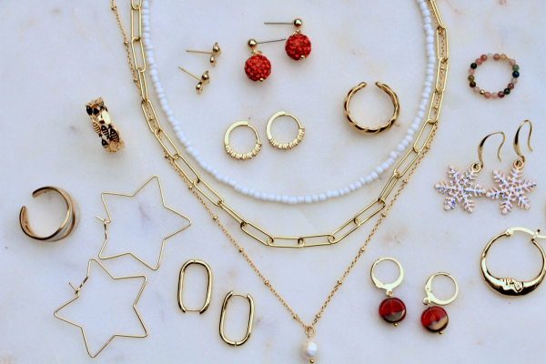 Fische Ring Fischscharm: vergoldeter Fingerring aus Edelstahl